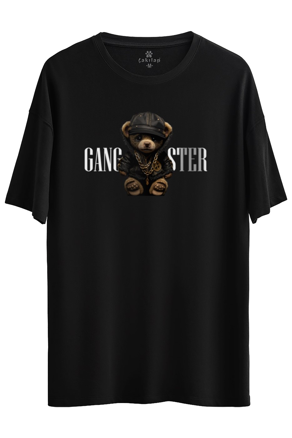 Ayıcık Baskılı Oversize Tişört