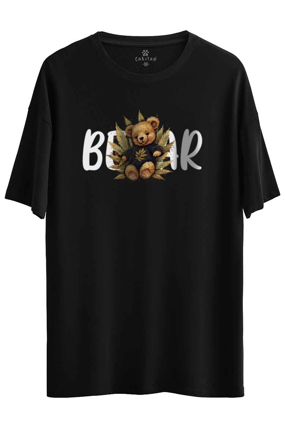 Ayıcık Baskılı Oversize Tişört