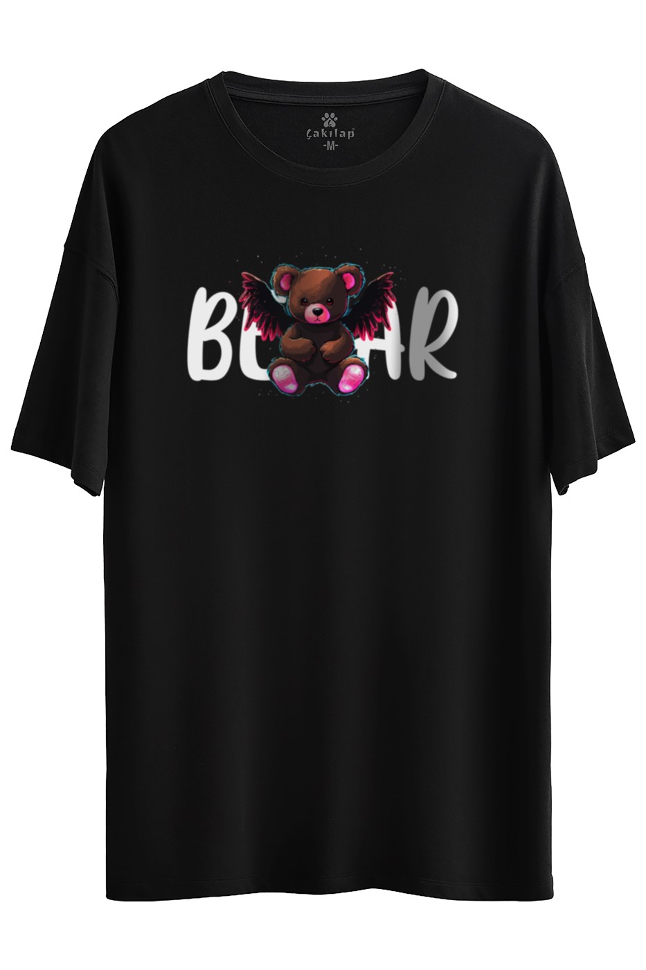 Ayıcık Baskılı Oversize Tişört