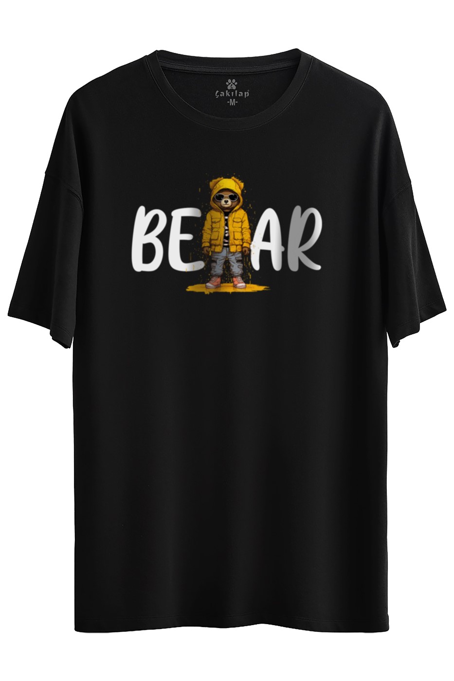 Ayıcık Baskılı Oversize Tişört