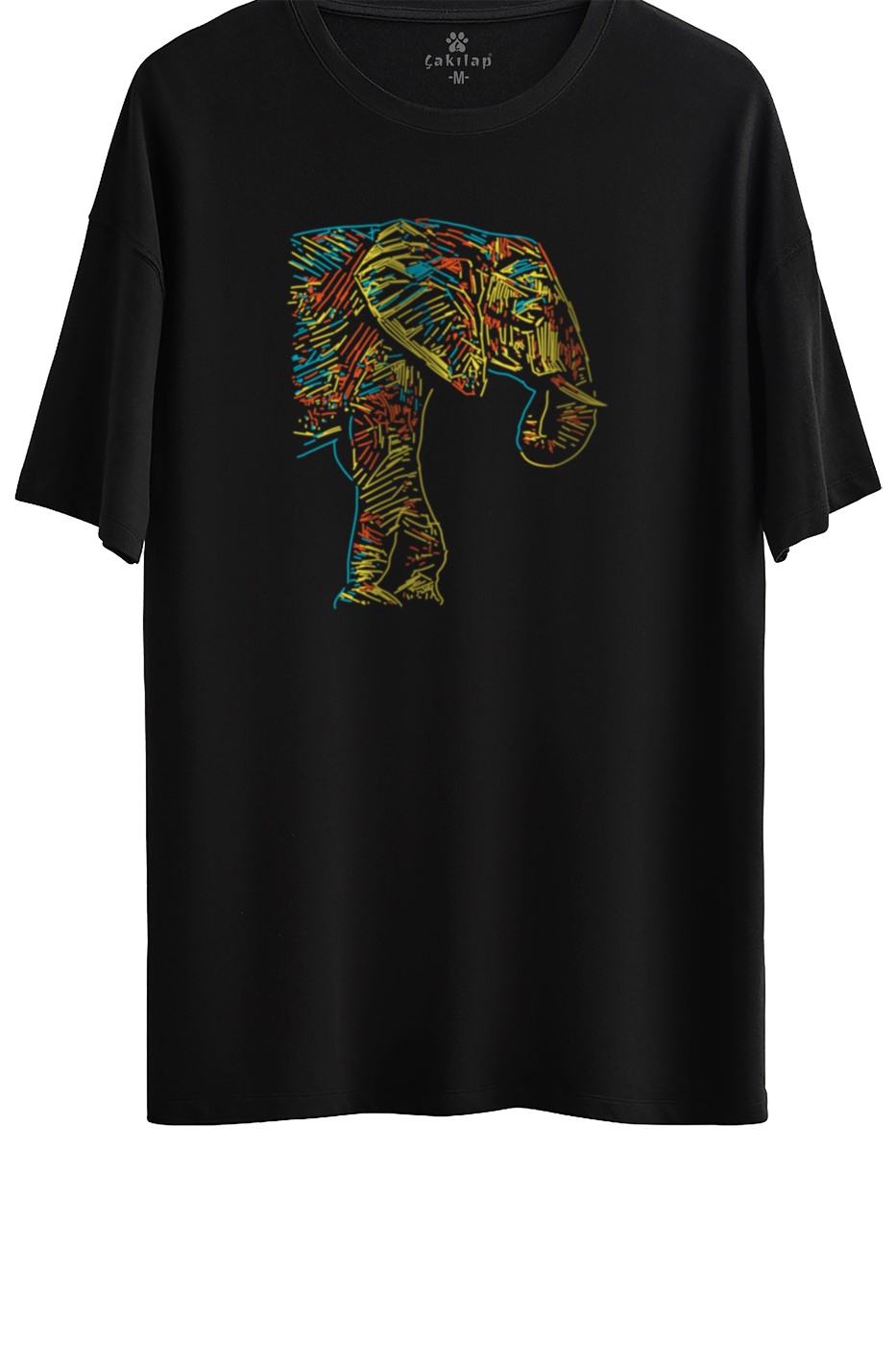 Fil Baskılı Oversize Tişört