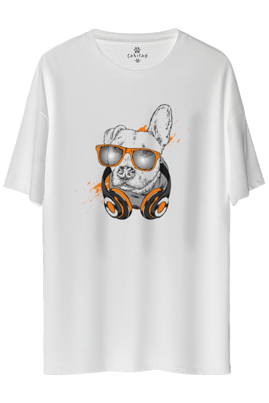 Köpek Baskılı Oversize Tişört