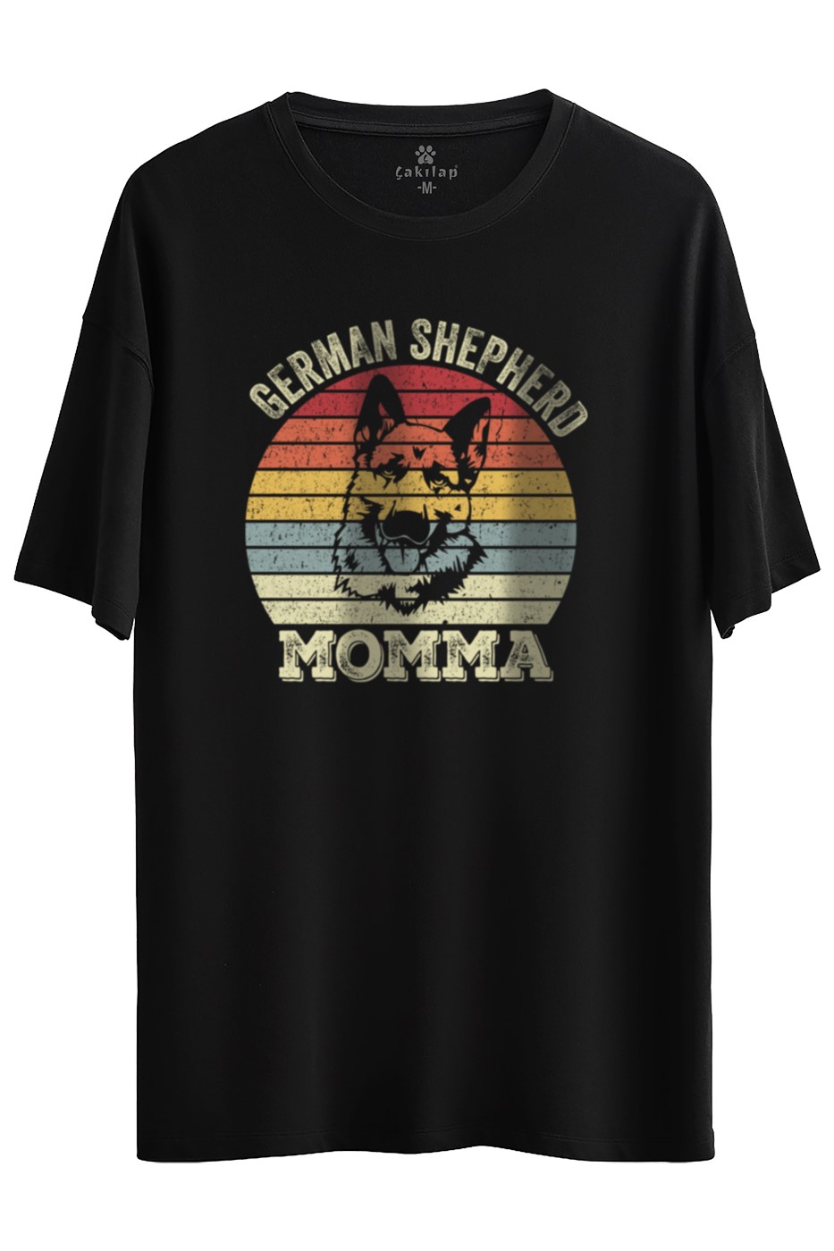 Köpek Baskılı Oversize Tişört