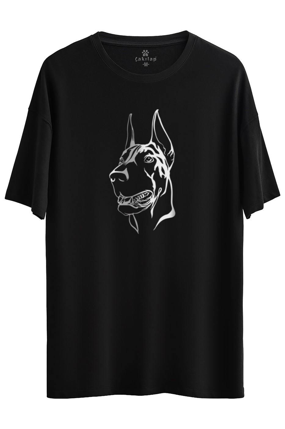 Köpek Baskılı Oversize Tişört