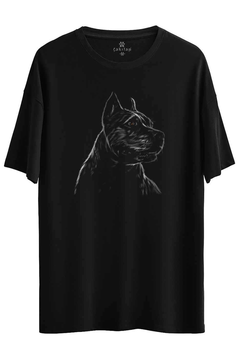 Köpek Baskılı Oversize Tişört