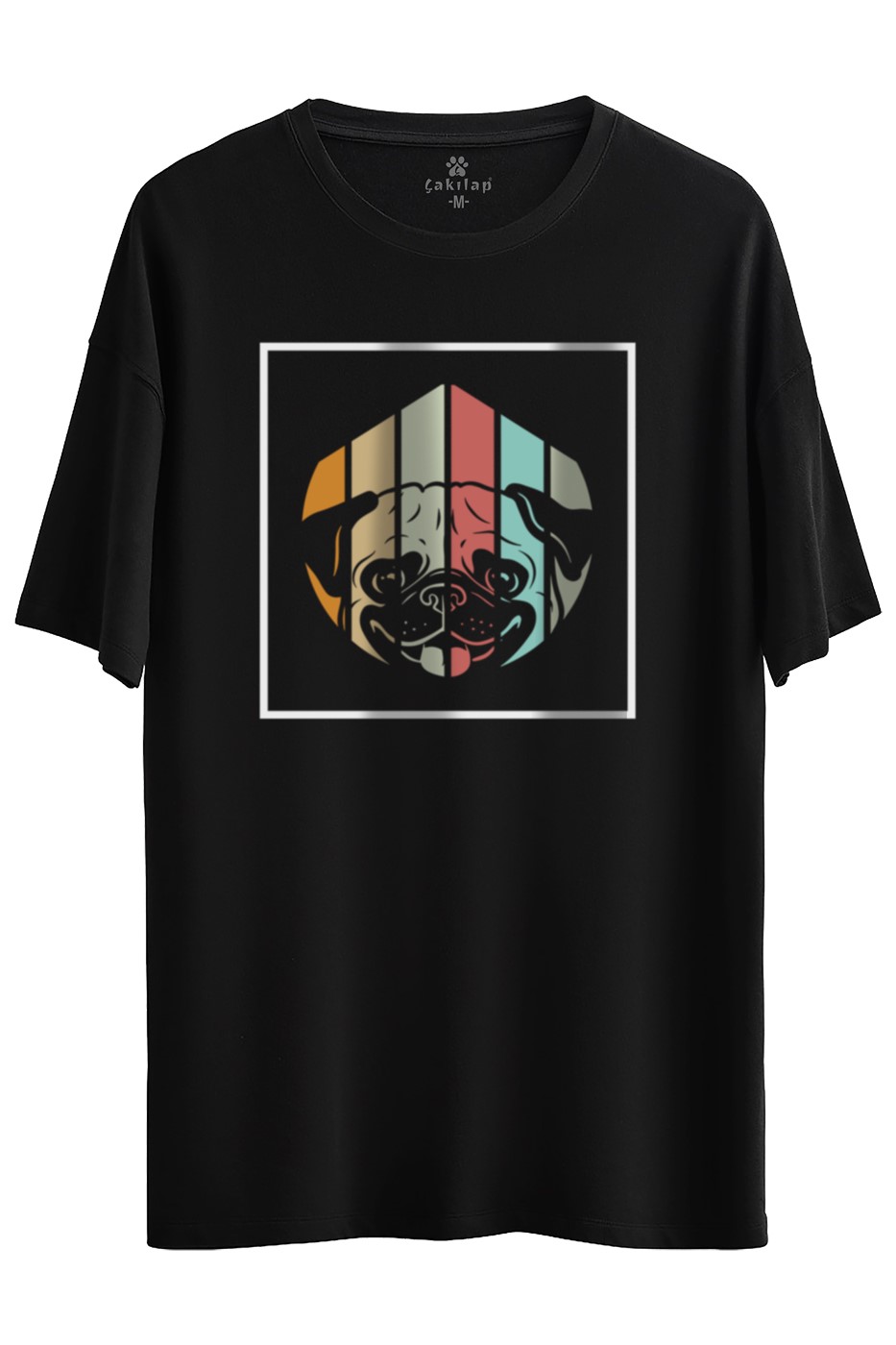 Köpek Baskılı Oversize Tişört
