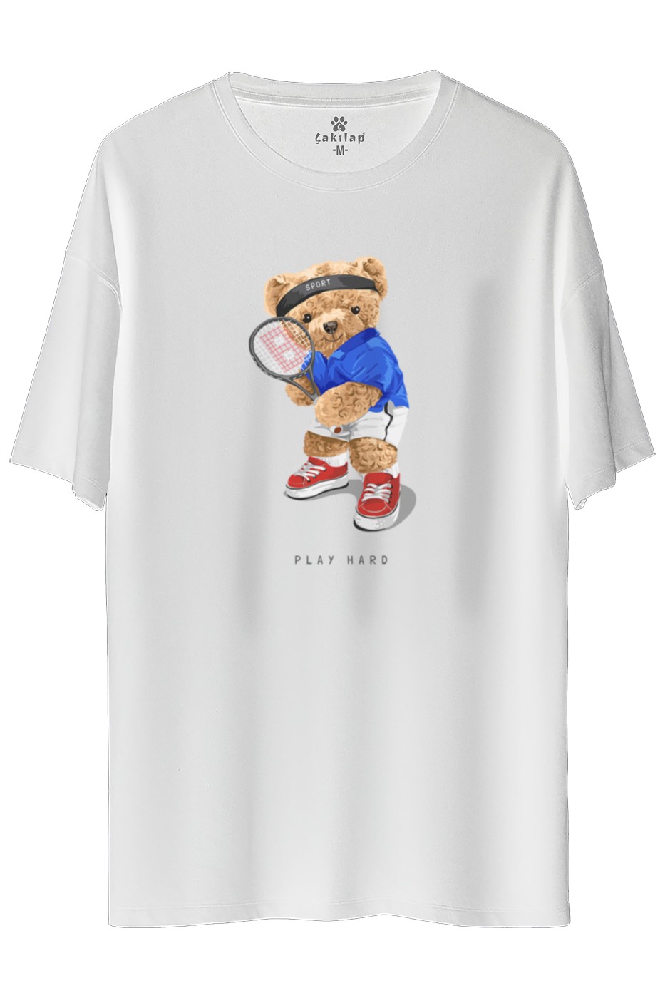 Ayıcık Baskılı Oversize Tişört