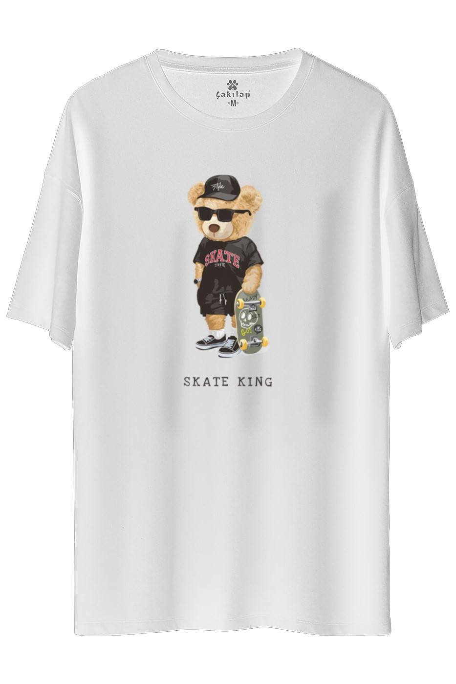 Ayıcık Baskılı Oversize Tişört