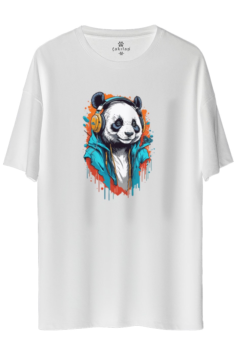 Ayıcık Baskılı Oversize Tişört