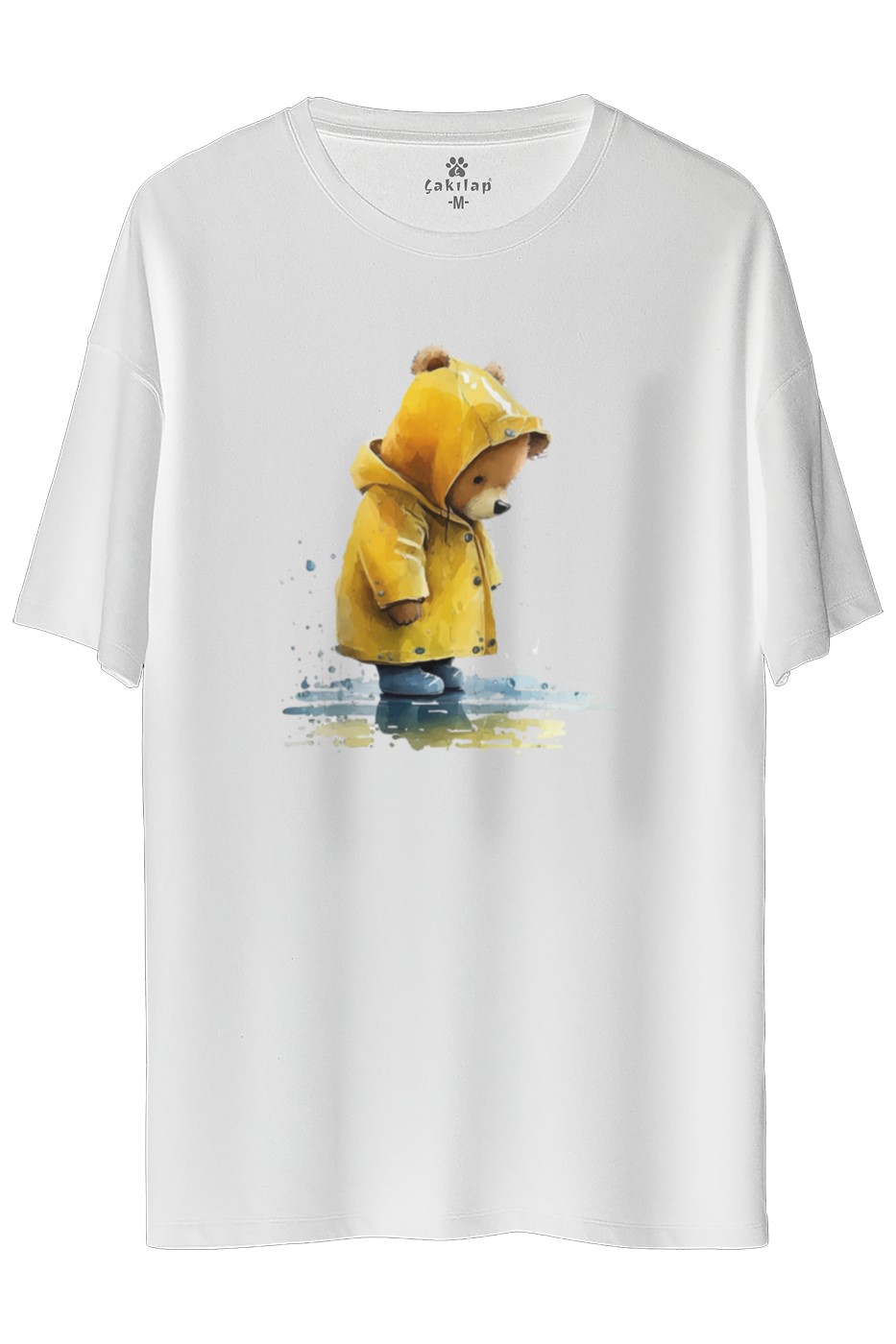 Ayıcık Baskılı Oversize Tişört