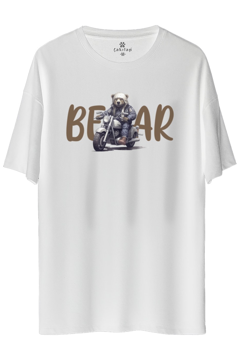 Ayıcık Baskılı Oversize Tişört