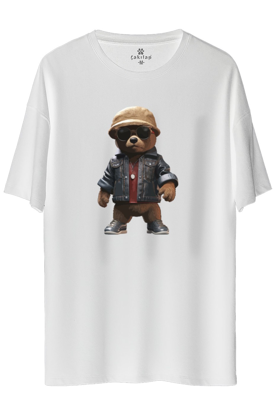 Ayıcık Baskılı Oversize Tişört