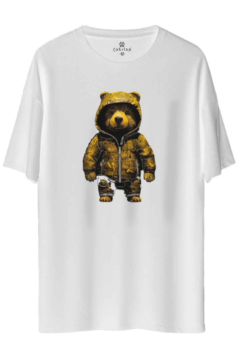 Ayıcık Baskılı Oversize Tişört