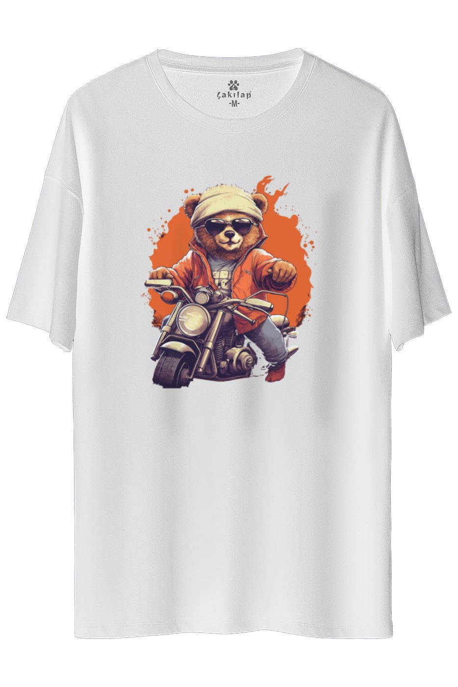 Ayıcık Baskılı Oversize Tişört