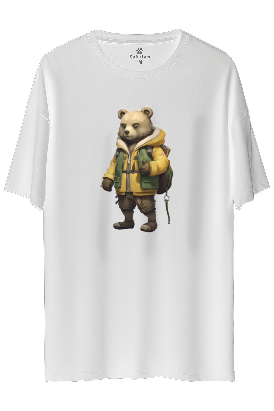 Ayıcık Baskılı Oversize Tişört