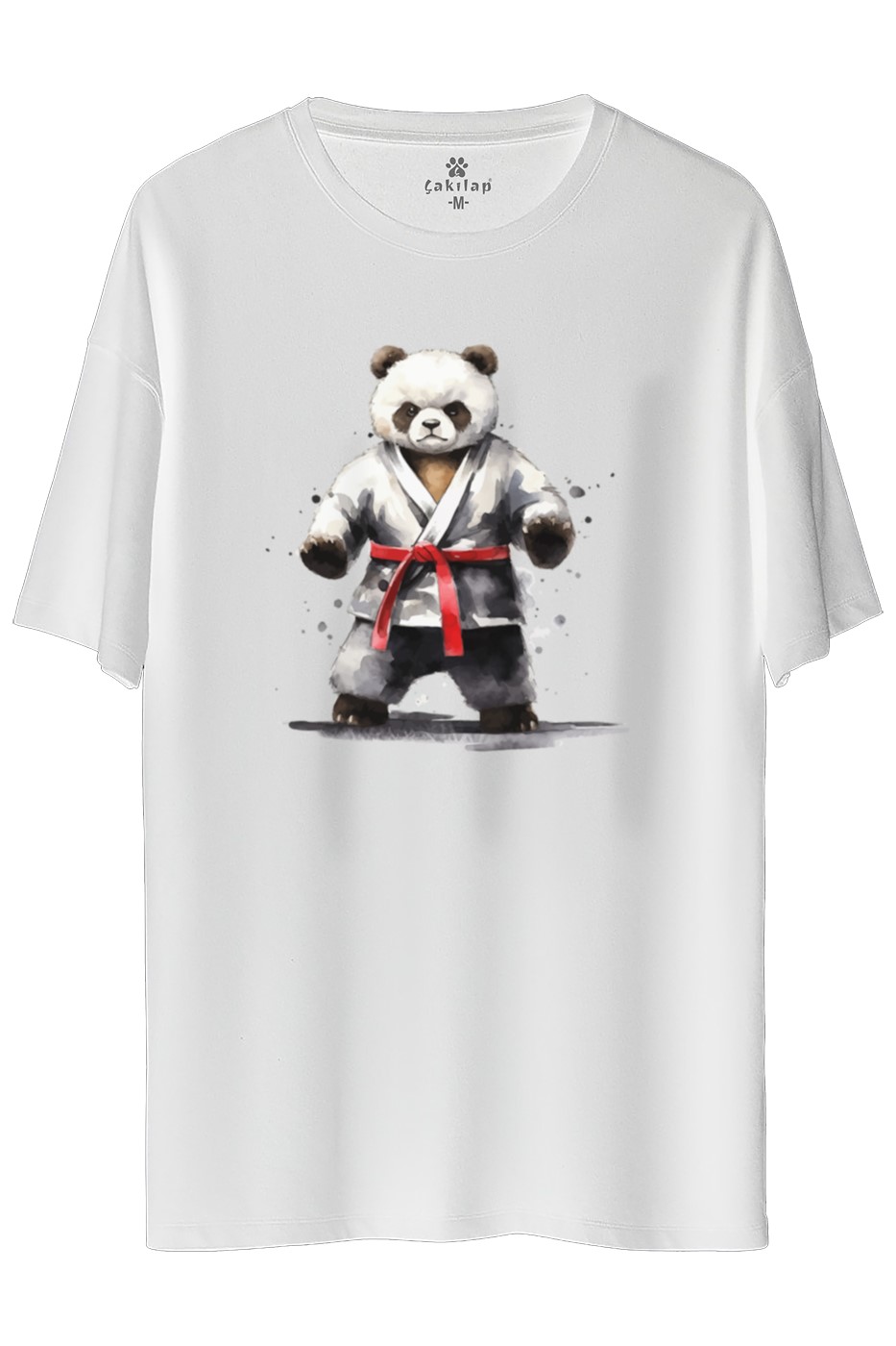 Ayıcık Baskılı Oversize Tişört