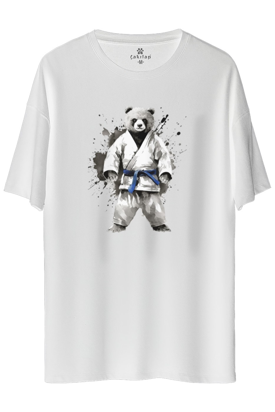 Ayıcık Baskılı Oversize Tişört