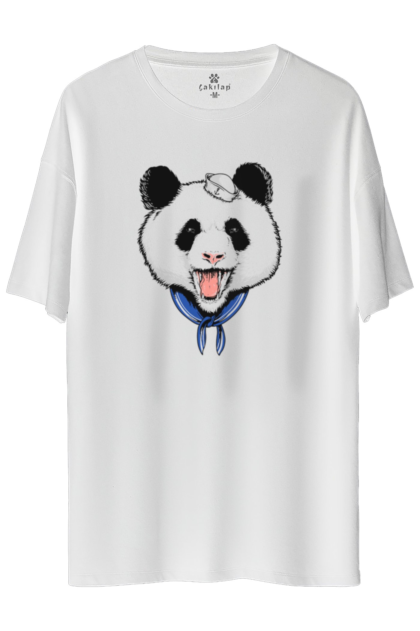 Panda Baskılı Oversize Tişört