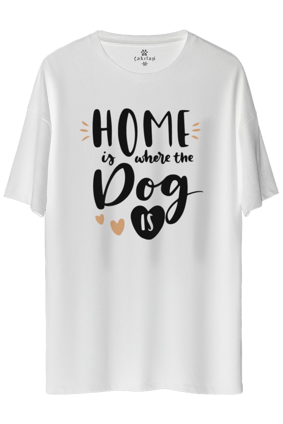 Köpek Baskılı Oversize Tişört