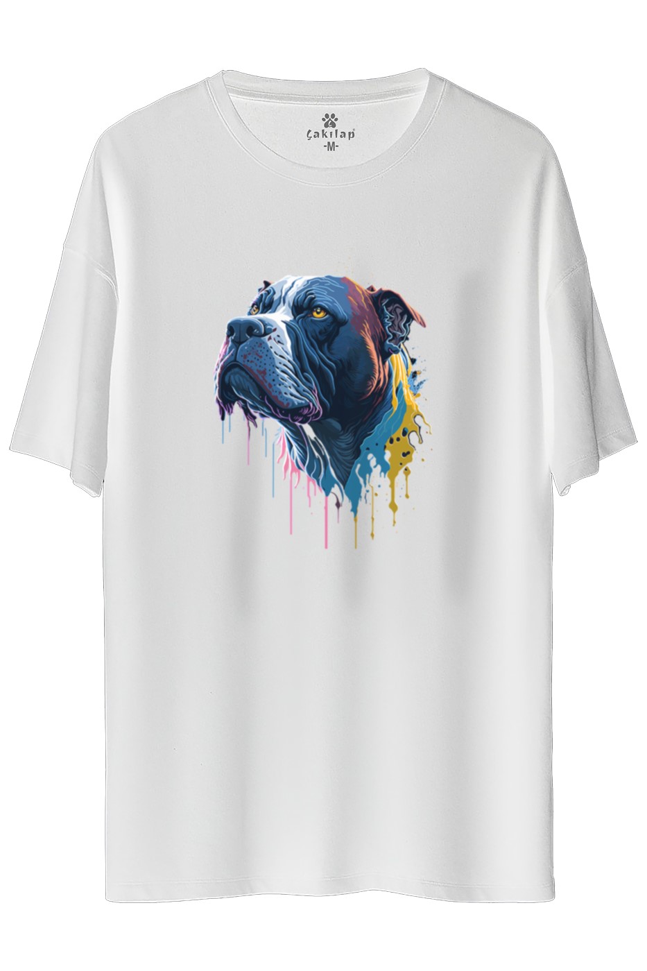 Köpek Baskılı Oversize Tişört