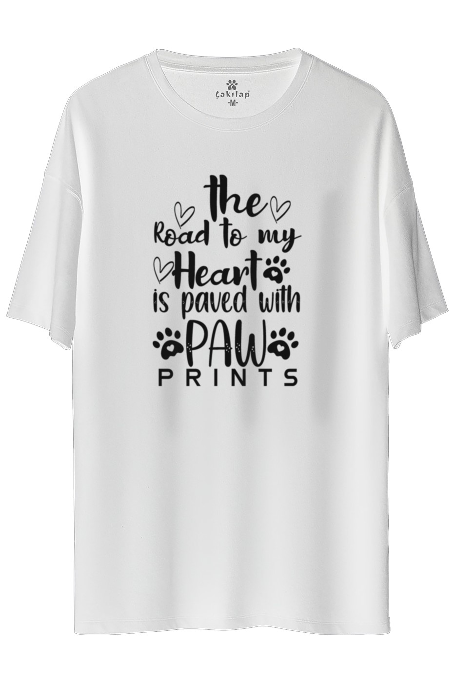 Köpek Baskılı Oversize Tişört