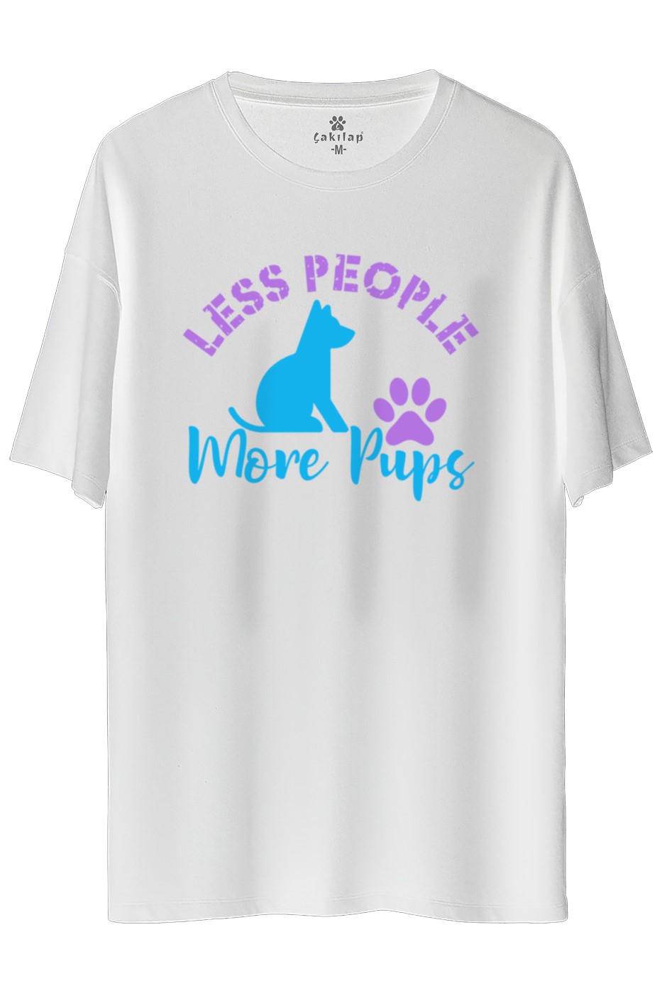 Köpek Baskılı Oversize Tişört