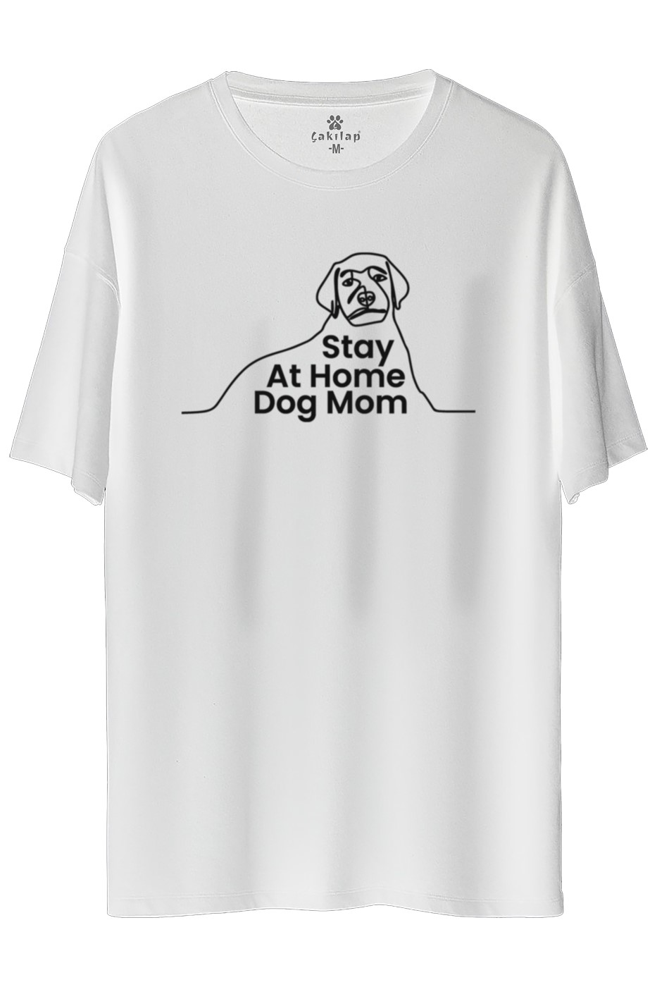 Köpek Baskılı Oversize Tişört
