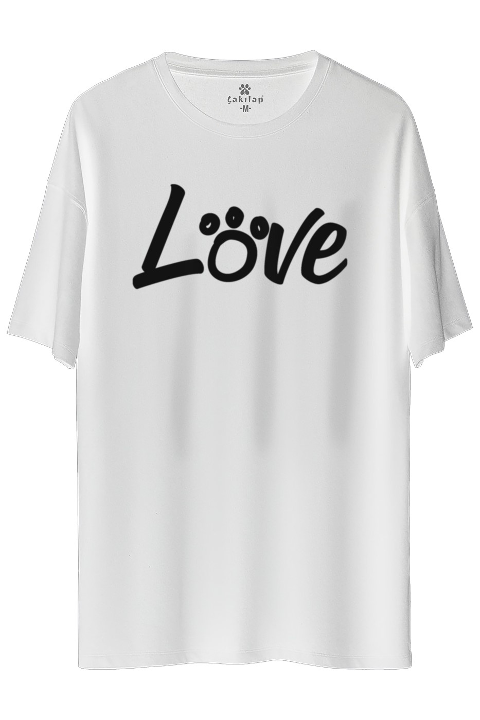 Köpek Baskılı Oversize Tişört