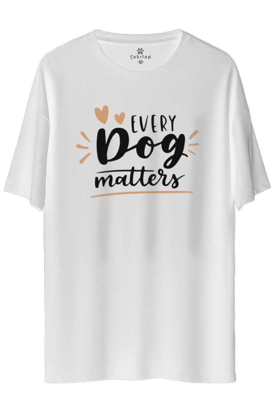 Köpek Baskılı Oversize Tişört
