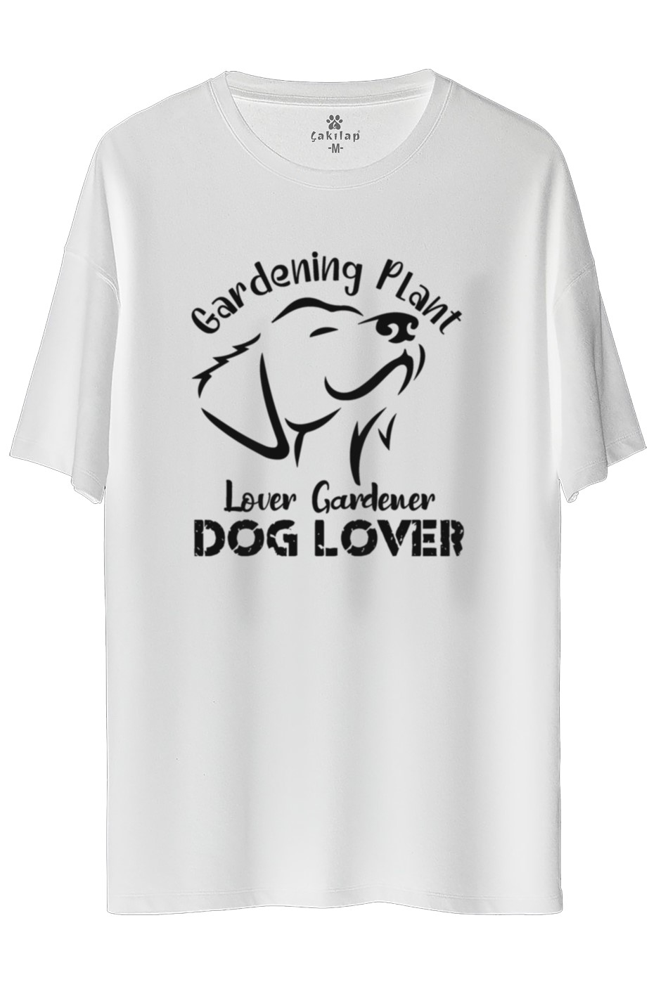 Köpek Baskılı Oversize Tişört