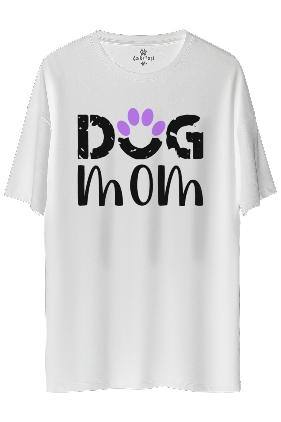 Köpek Baskılı Oversize Tişört