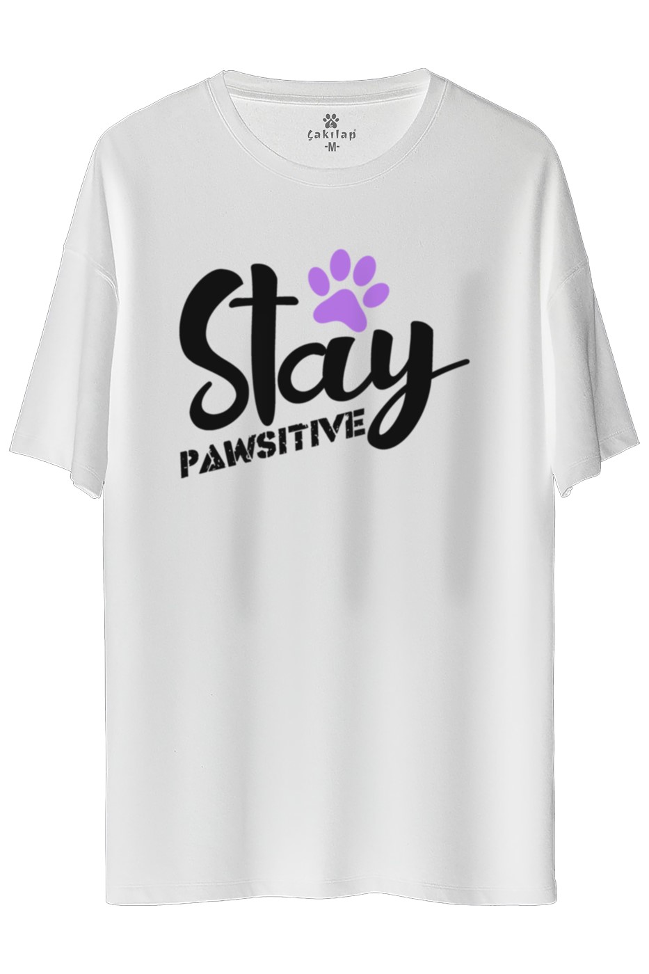 Köpek Baskılı Oversize Tişört