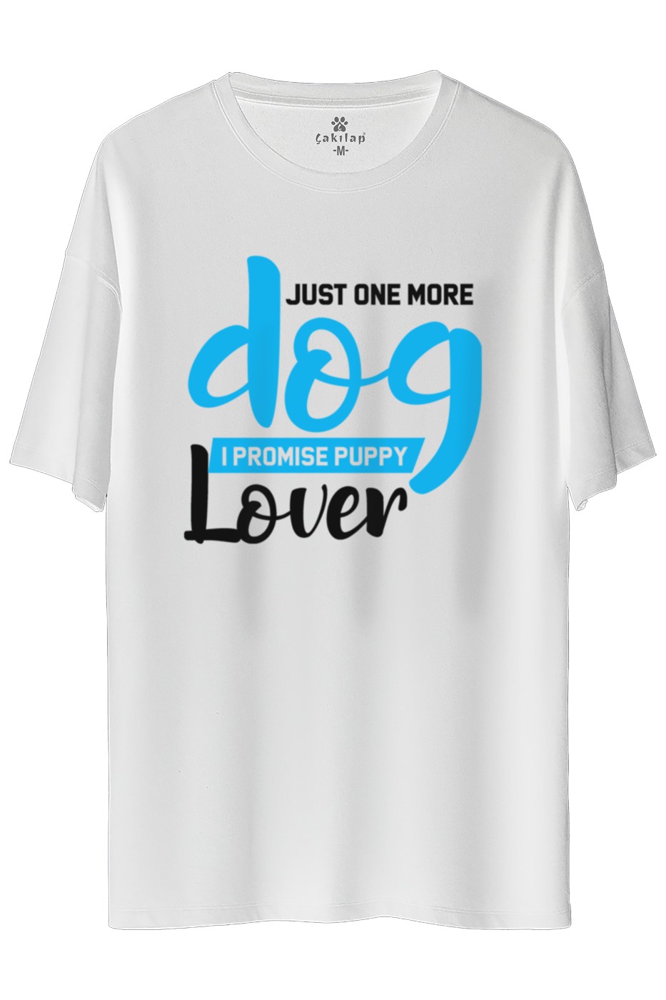 Köpek Baskılı Oversize Tişört