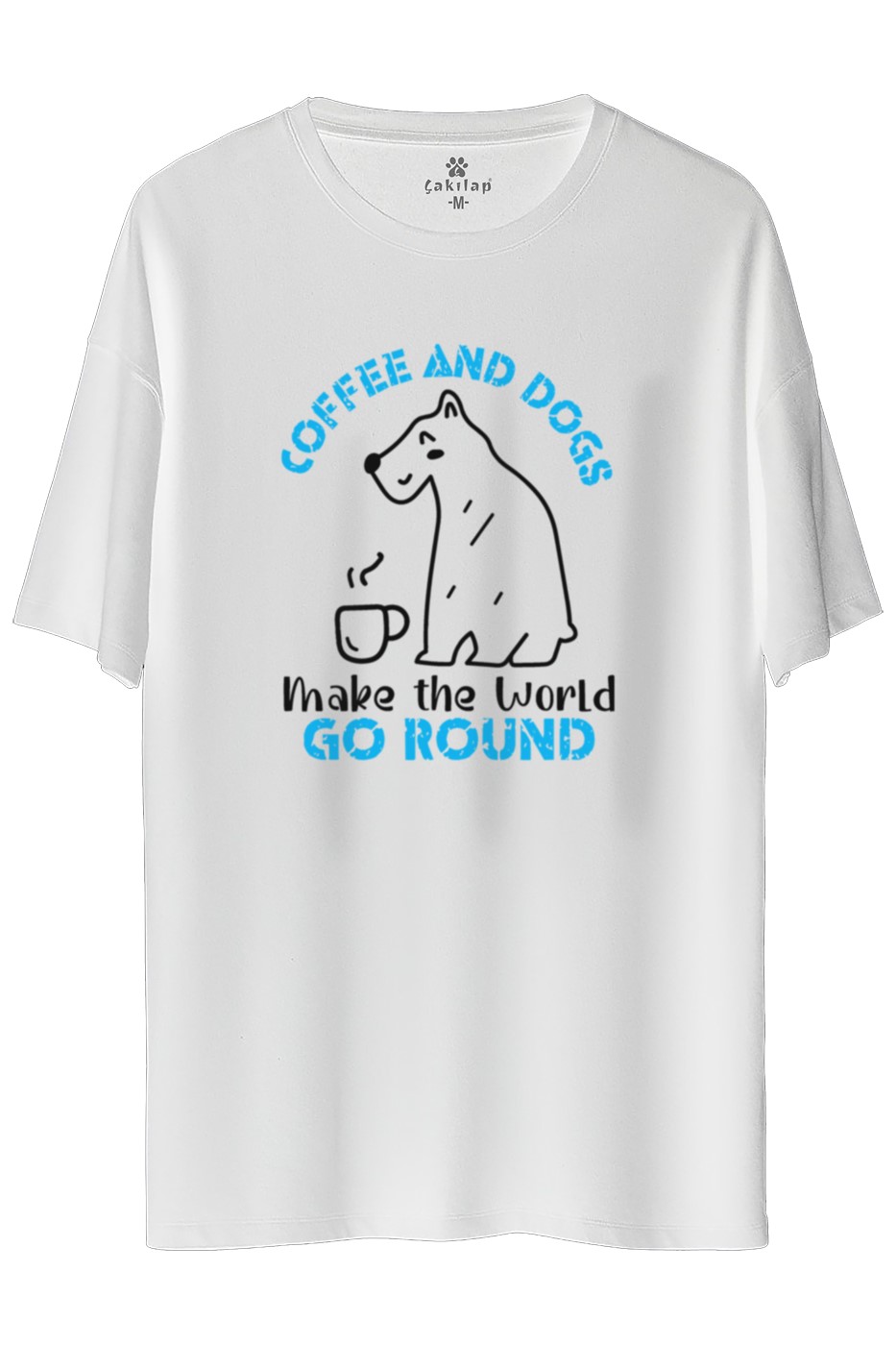 Köpek Baskılı Oversize Tişört