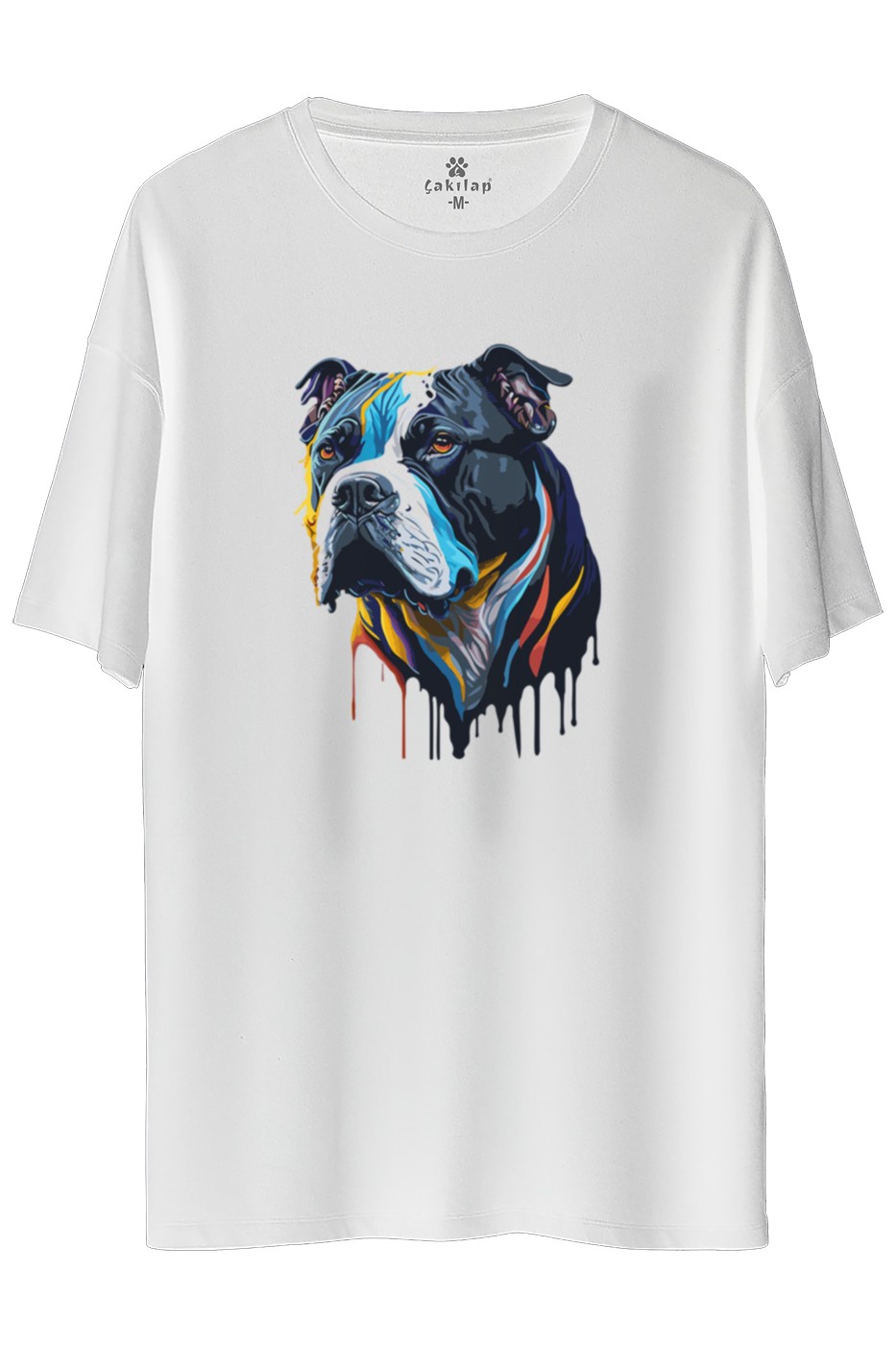 Köpek Baskılı Oversize Tişört