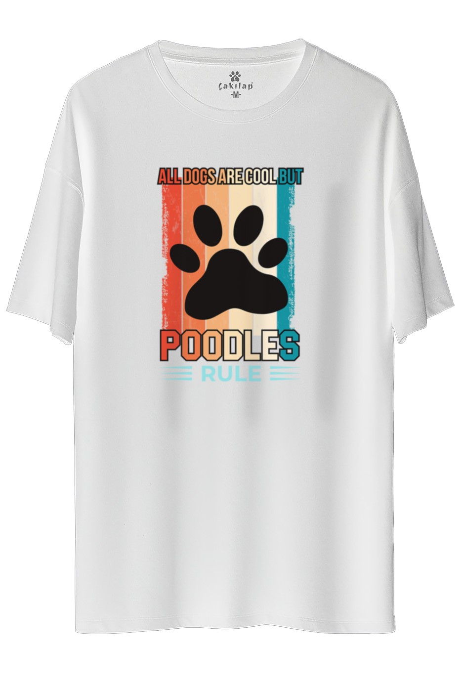 Köpek Baskılı Oversize Tişört