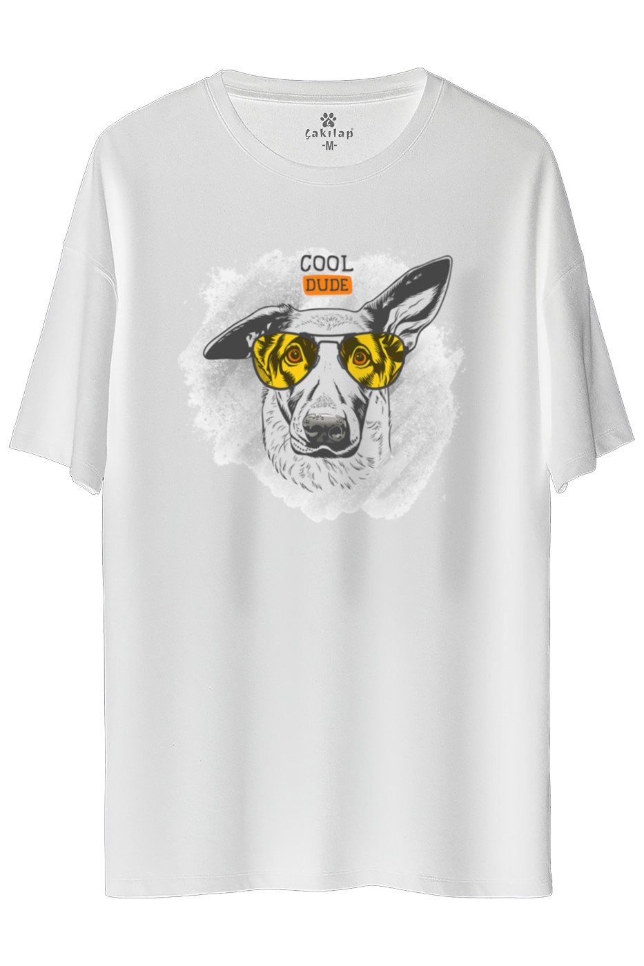 Köpek Baskılı Oversize Tişört