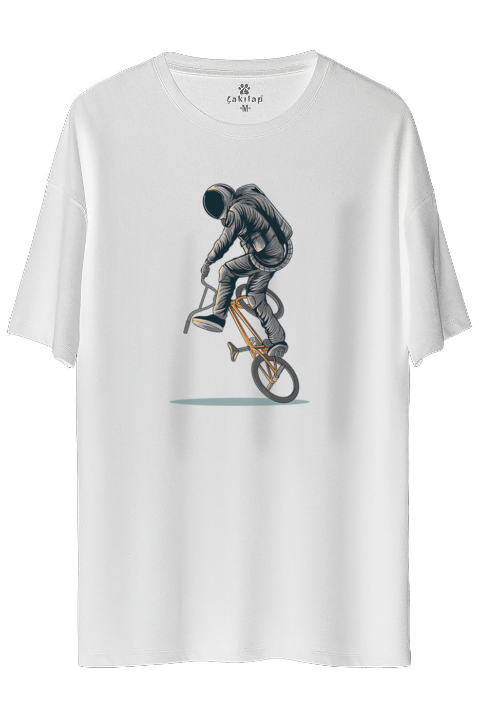 Astronot Baskılı Oversize Tişört