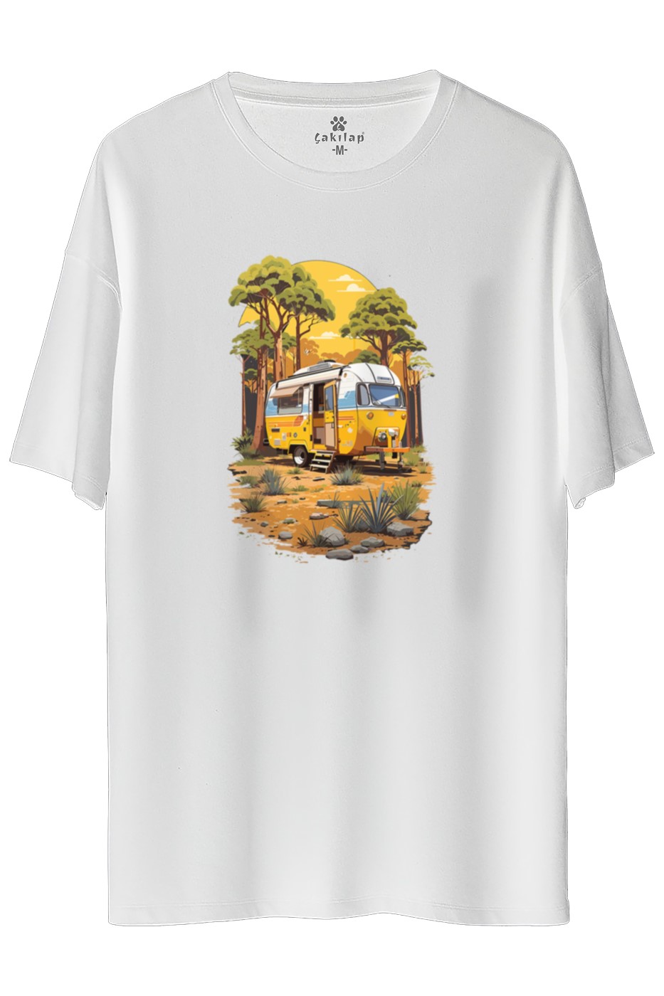 Macera-Doğa Baskılı Oversize Tişört