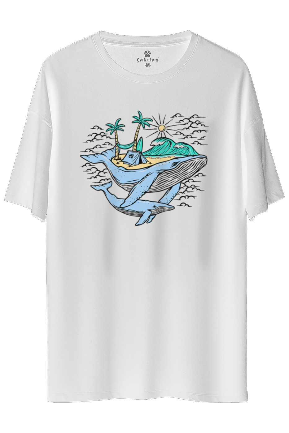 Macera-Doğa Baskılı Oversize Tişört