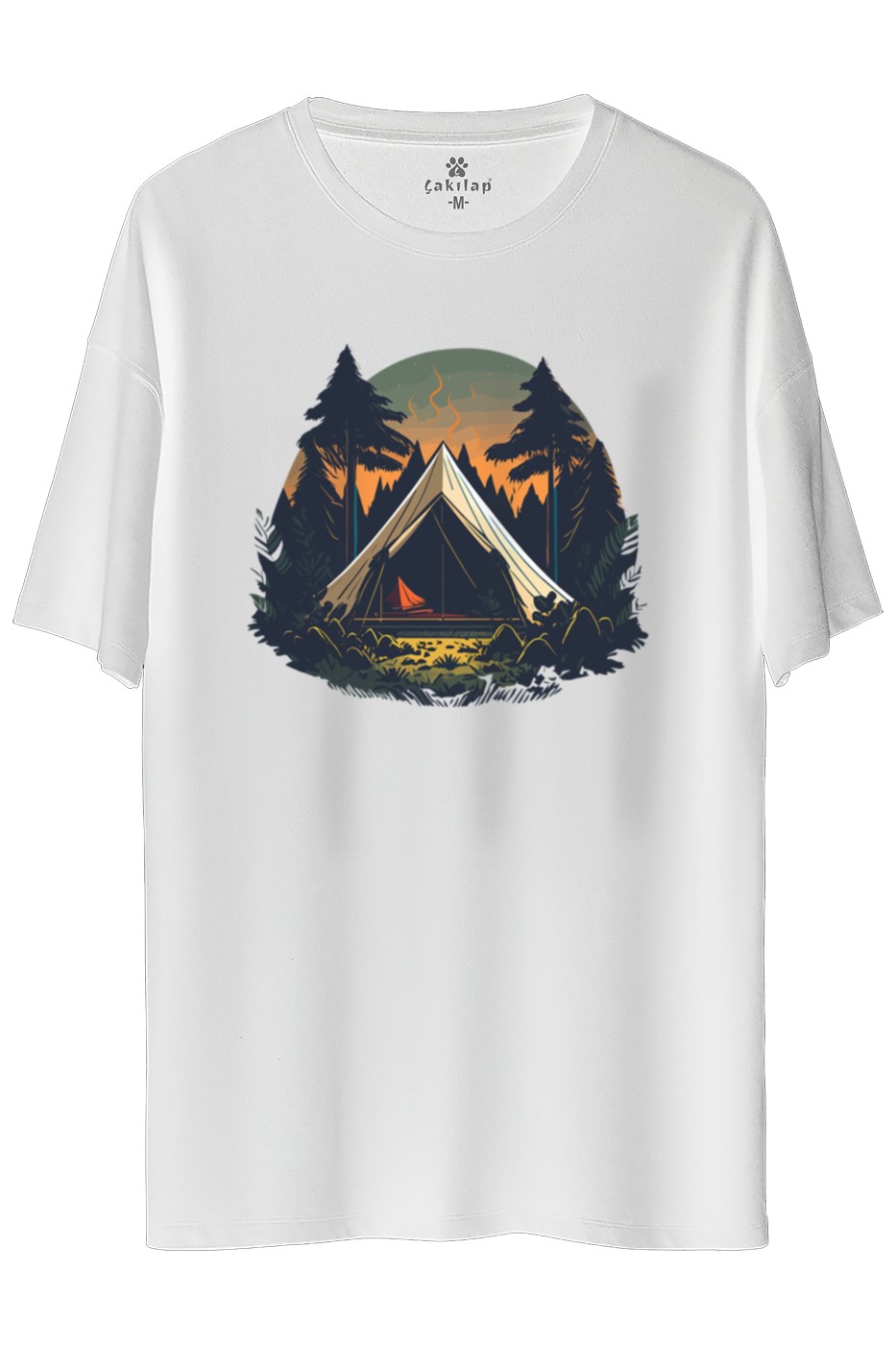 Macera-Doğa Baskılı Oversize Tişört