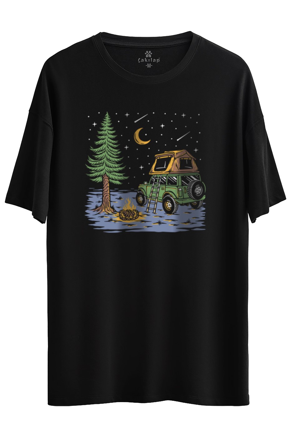 Macera-Doğa Baskılı Oversize Tişört