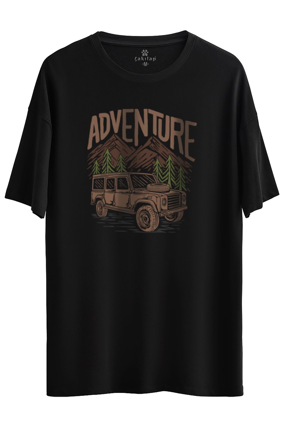 Macera-Doğa Baskılı Oversize Tişört