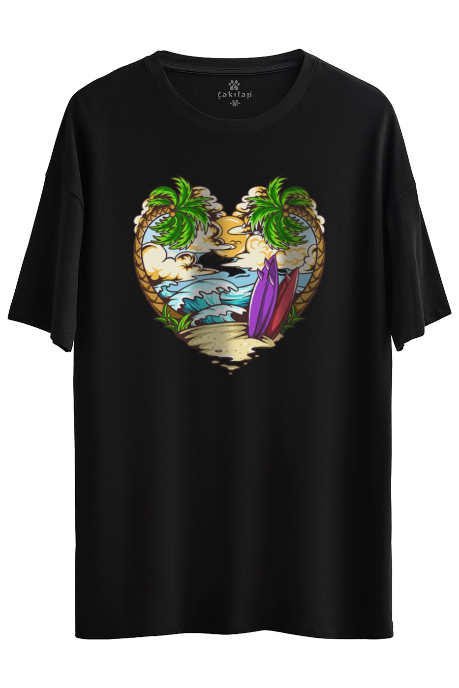 Macera-Doğa Baskılı Oversize Tişört