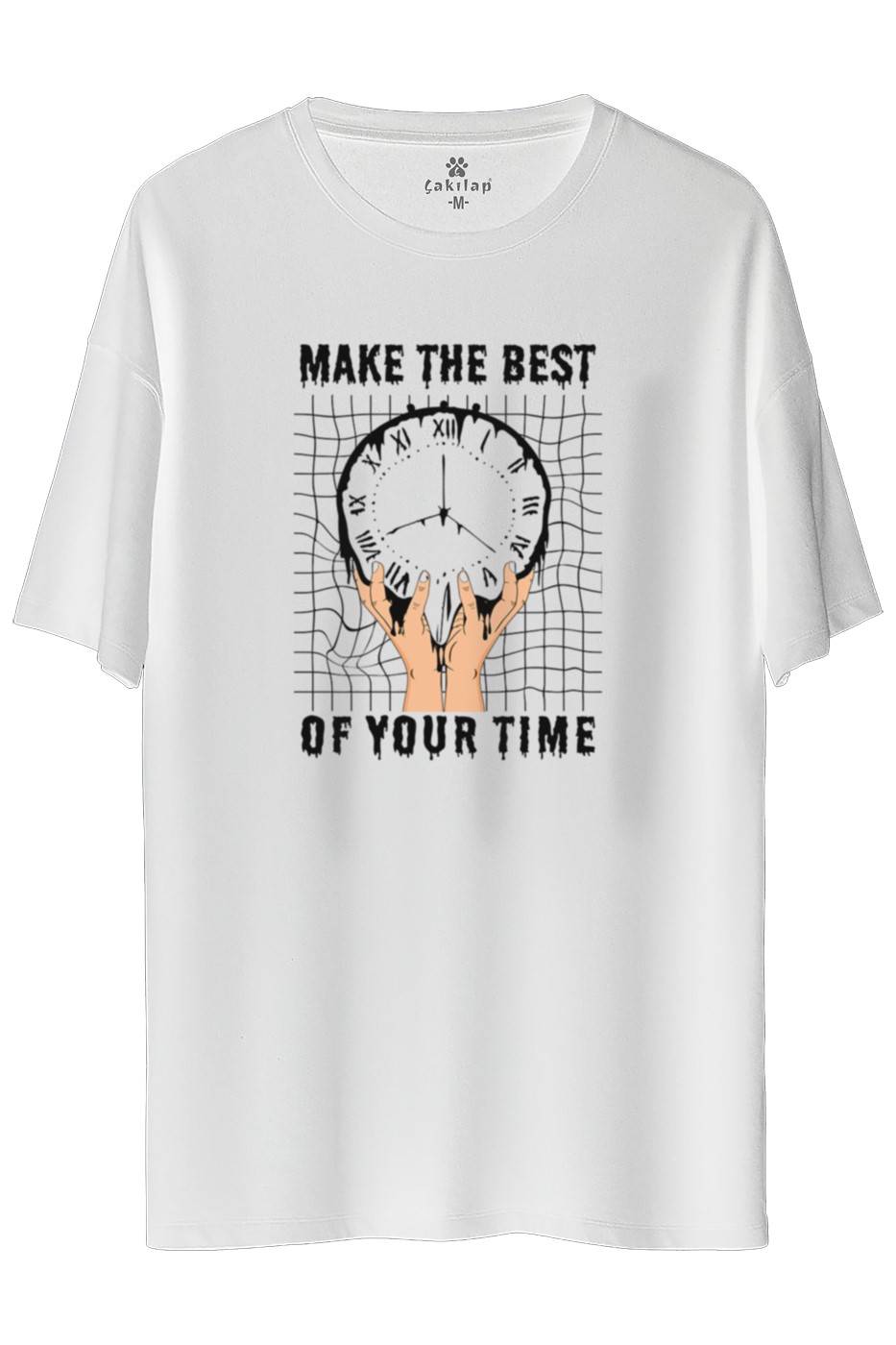 Make The Best Baskılı Oversize Tişört