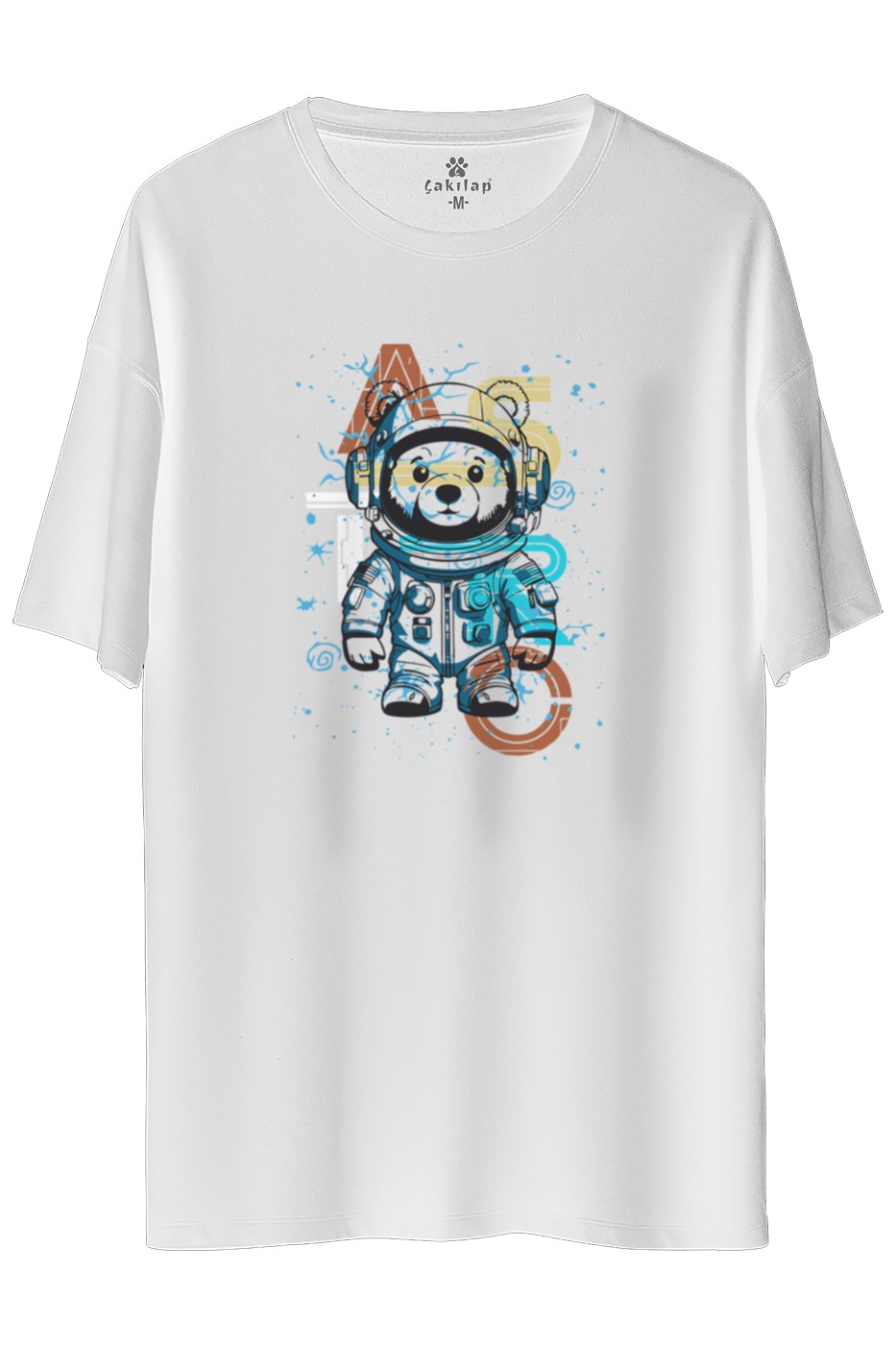 Astronot  Baskılı Oversize Tişört
