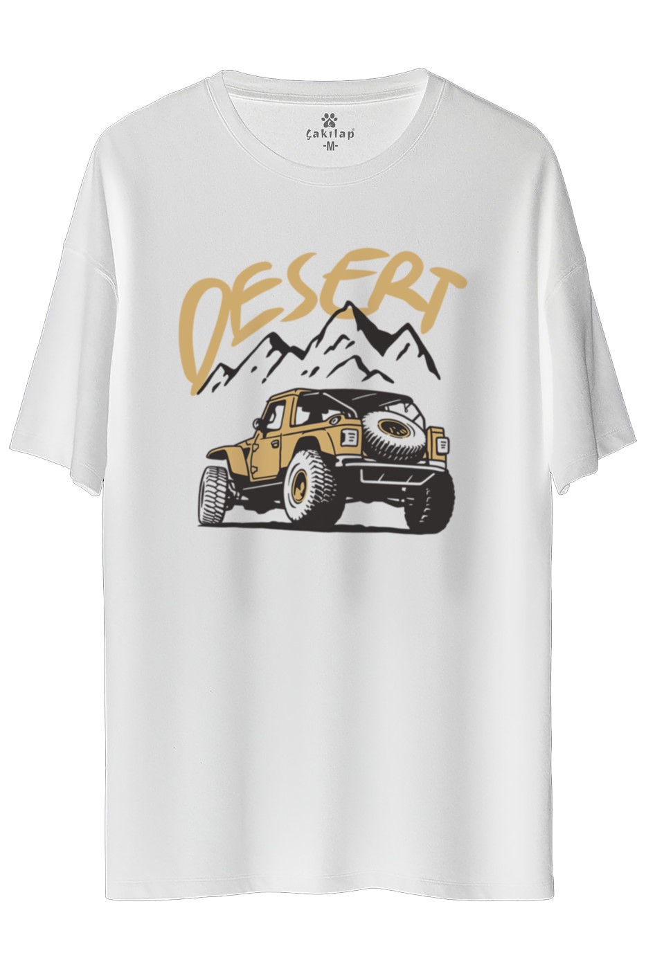 Desert Baskılı Oversize Tişört