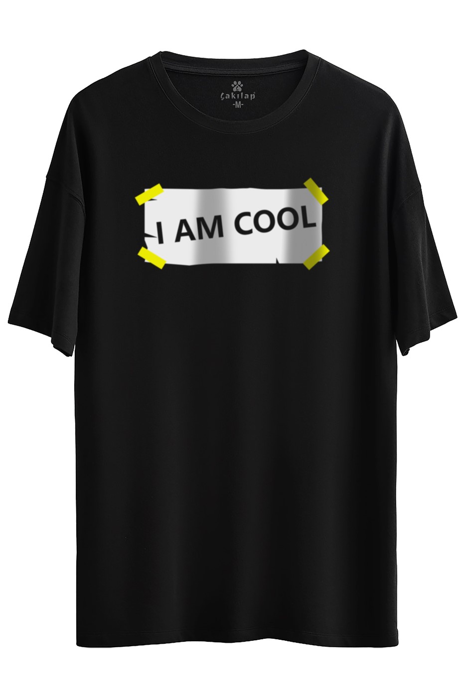 I Am Cool Baskılı Oversize Tişört