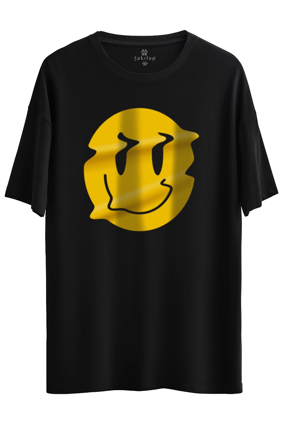 Smile Baskılı Oversize Tişört