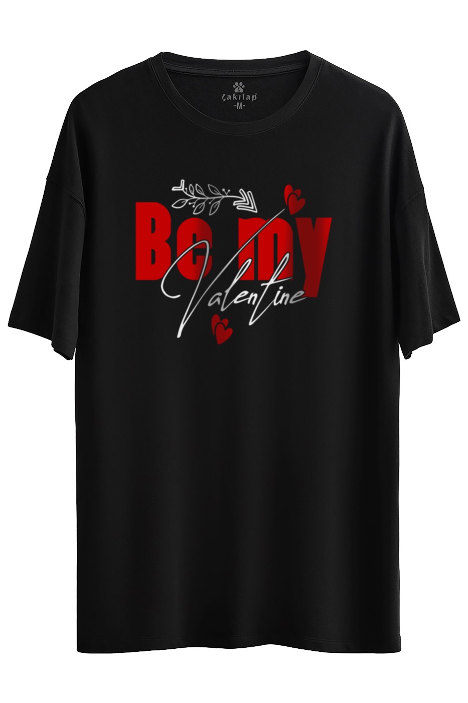 Be My Vlantine Baskılı Oversize Tişört